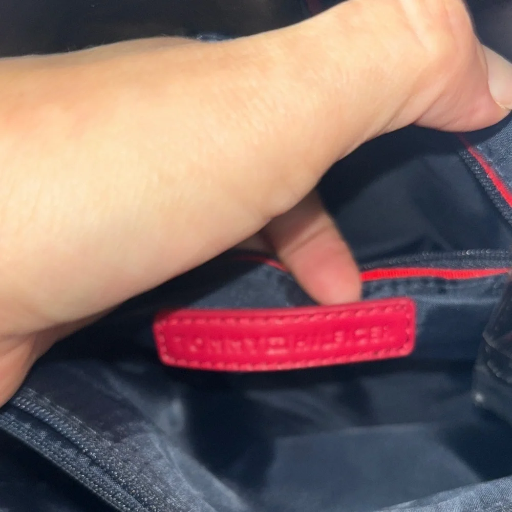Tommy Hilfiger Black Embossed Satchel